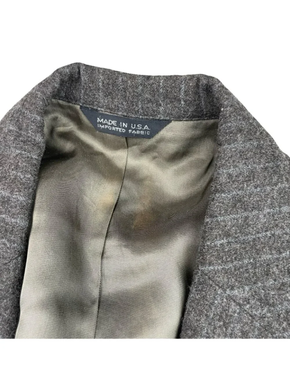 VTG Ralph Lauren Chaps Men's Wool Flannel Blazer Brown Railroad Stripe •USA• 40S